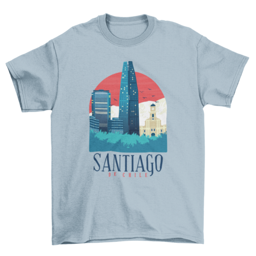 Santiago de Chile skyline t-shirt