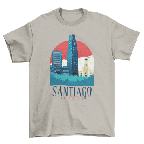 Santiago de Chile skyline t-shirt