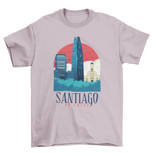 Santiago de Chile skyline t-shirt