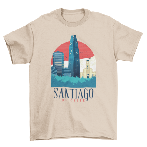 Santiago de Chile skyline t-shirt