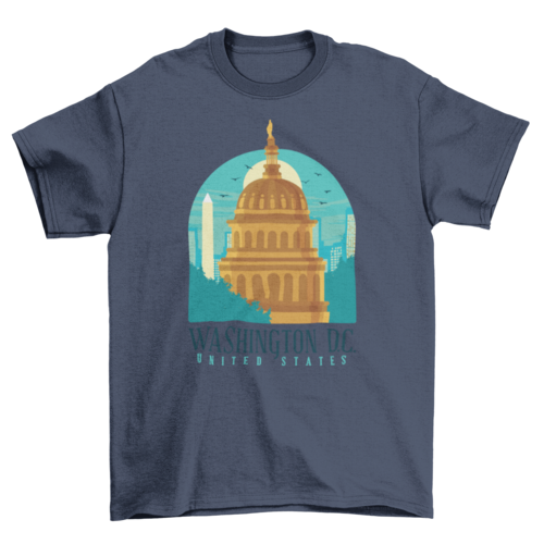 Flat Washington skyline t-shirt