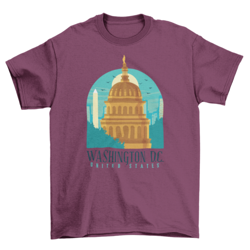Flat Washington skyline t-shirt