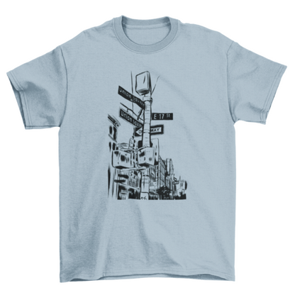 New York City streets t-shirt