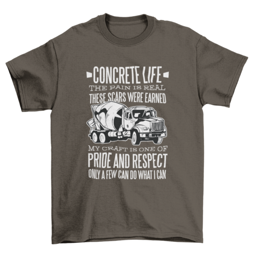 Concrete mixer truck t-shirt
