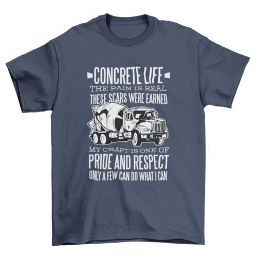 Concrete mixer truck t-shirt