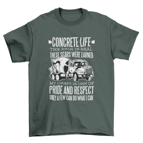 Concrete mixer truck t-shirt
