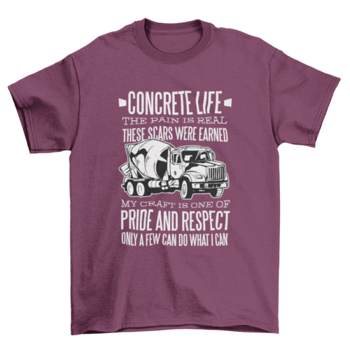 Concrete mixer truck t-shirt