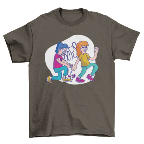 Broken heart cartoon t-shirt