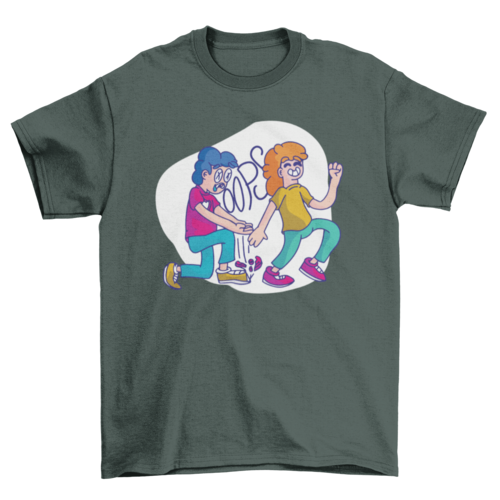 Broken heart cartoon t-shirt