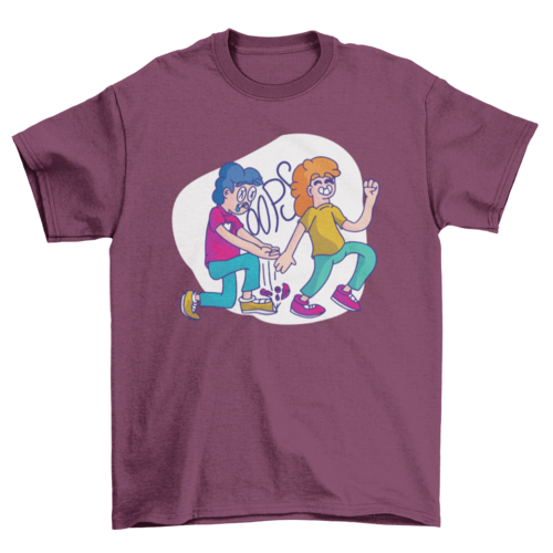 Broken heart cartoon t-shirt