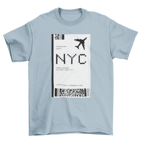 NYC Plane Ticket T-shirt