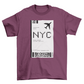 NYC Plane Ticket T-shirt