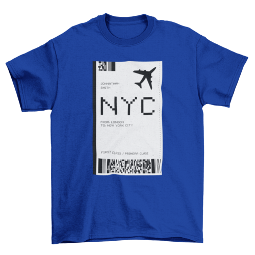 NYC Plane Ticket T-shirt