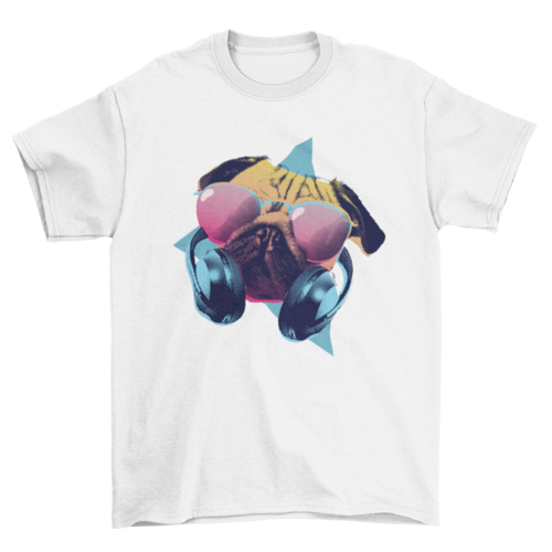 Party pug t-shirt
