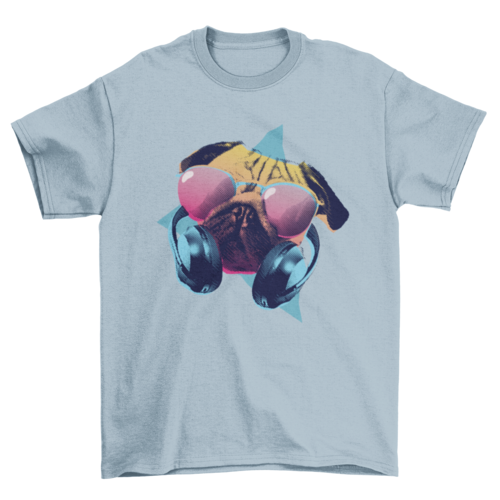Party pug t-shirt