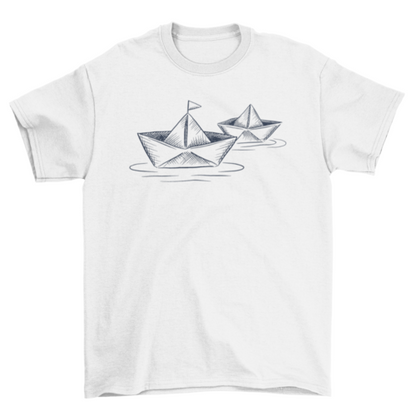 Paper boats t-shirt