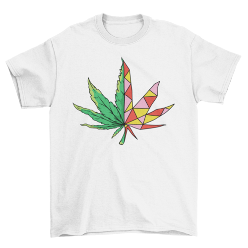 Geometric Hemp Leaf T-shirt