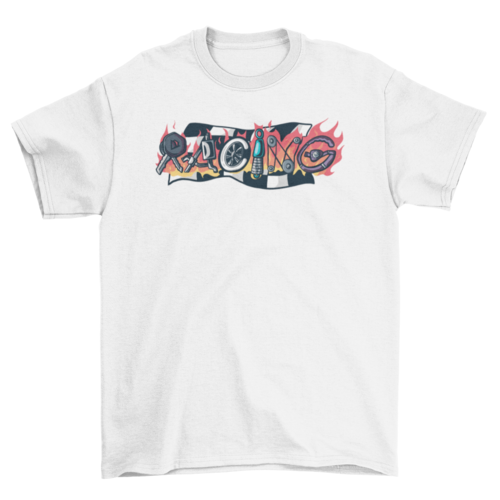 Racing car parts t-shirt