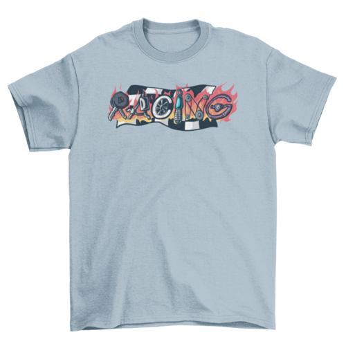 Racing car parts t-shirt