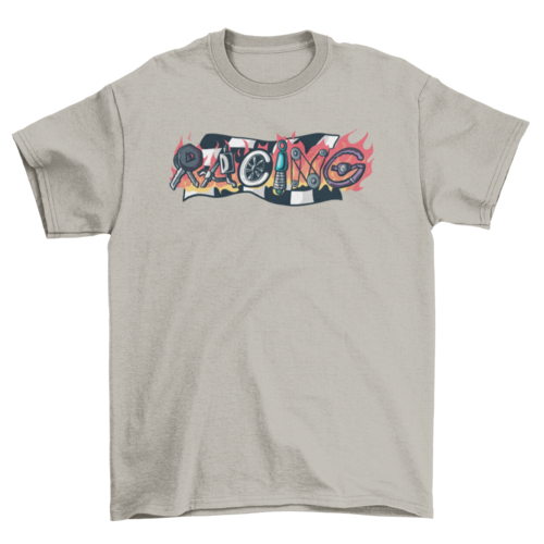 Racing car parts t-shirt