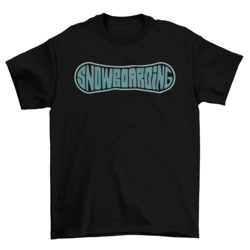 Snowboarding lettering t-shirt