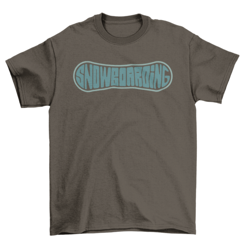 Snowboarding lettering t-shirt