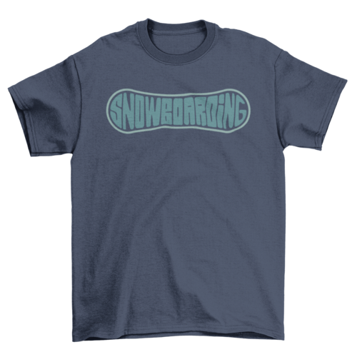 Snowboarding lettering t-shirt