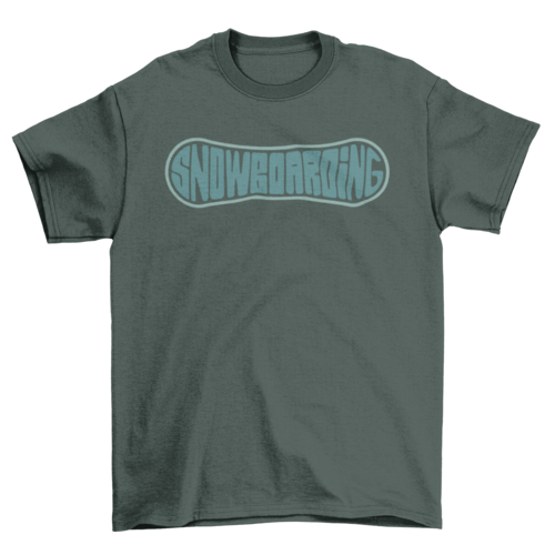 Snowboarding lettering t-shirt