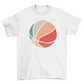 Retro sunset basketball t-shirt