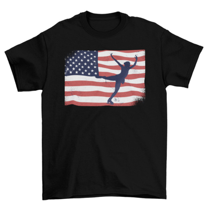 Ice skating USA t-shirt