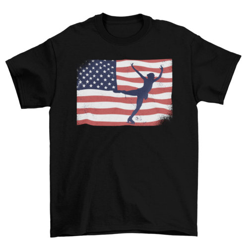 Ice skating USA t-shirt