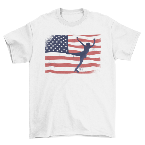 Ice skating USA t-shirt
