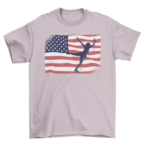 Ice skating USA t-shirt