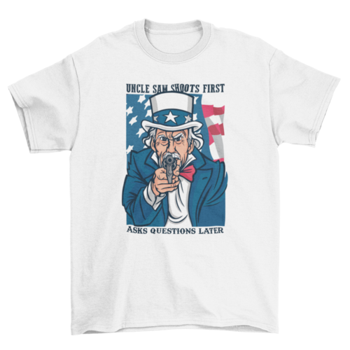 Uncle sam shoots t-shirt