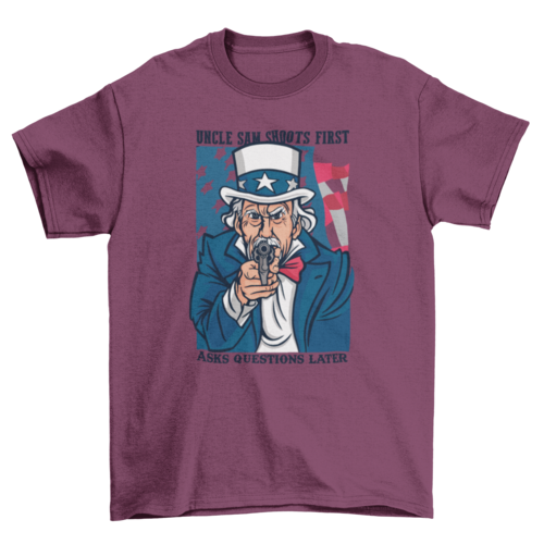 Uncle sam shoots t-shirt