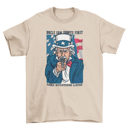 Uncle sam shoots t-shirt