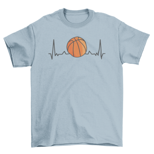 Basketball heartbeat t-shirt