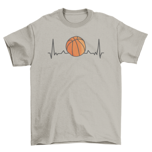 Basketball heartbeat t-shirt