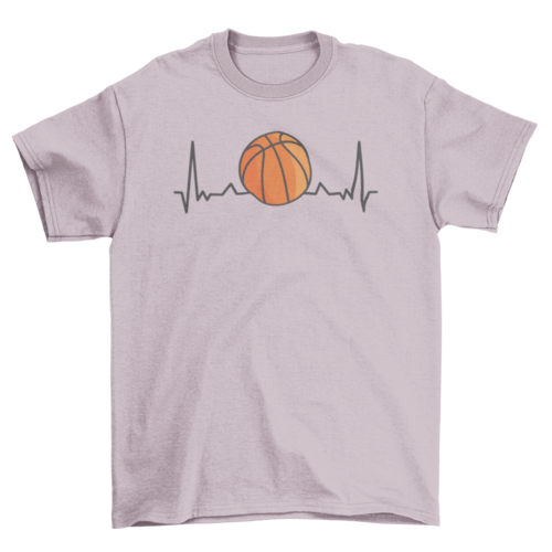 Basketball heartbeat t-shirt