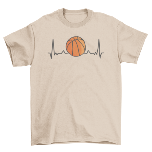 Basketball heartbeat t-shirt