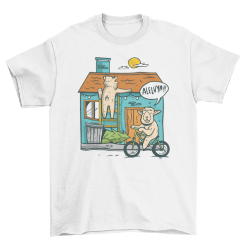 Sheep house family t-shirt