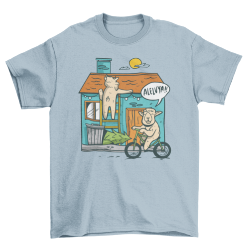 Sheep house family t-shirt