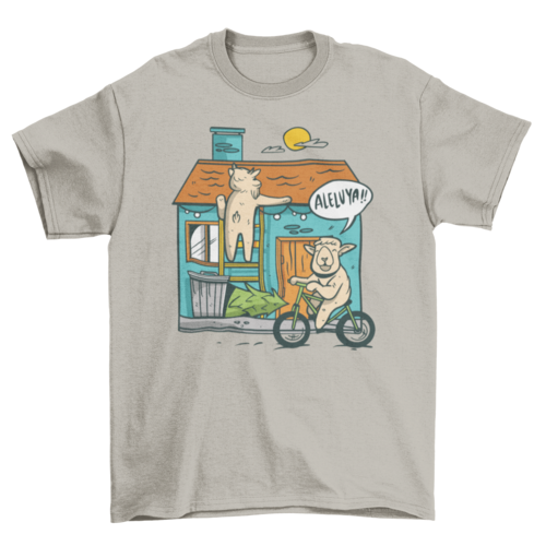 Sheep house family t-shirt