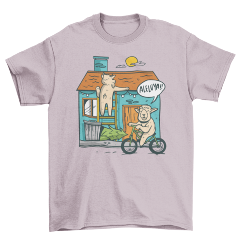 Sheep house family t-shirt