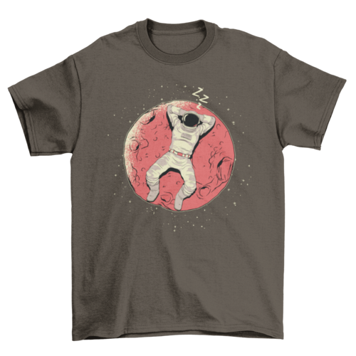 Astronaut sleeping on the moon t-shirt