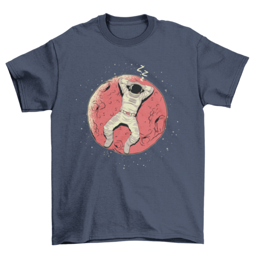 Astronaut sleeping on the moon t-shirt