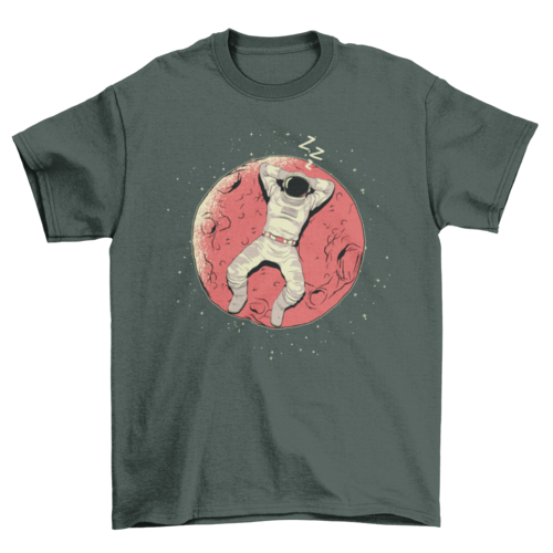 Astronaut sleeping on the moon t-shirt