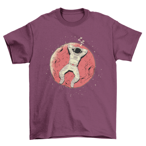 Astronaut sleeping on the moon t-shirt