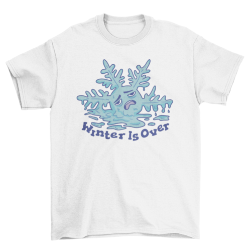 Melting snowflake winter t-shirt