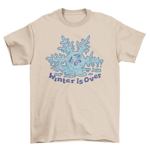 Melting snowflake winter t-shirt